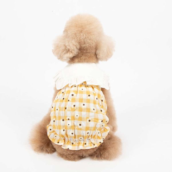 

the dog clothes pet clothes summer thin season lapel chrysanthemum princess skirt small dog chenery lovely fresh