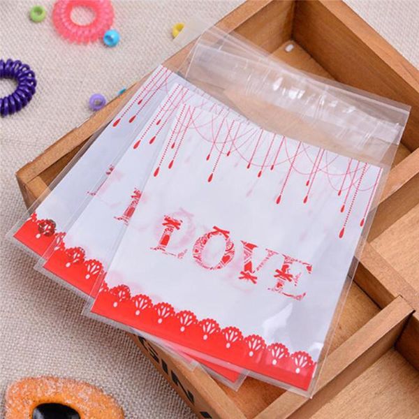 

gift wrap valentine's day love you wedding party candy favour 10*10+3cm biscuit cake cookie bakery pagaging bags