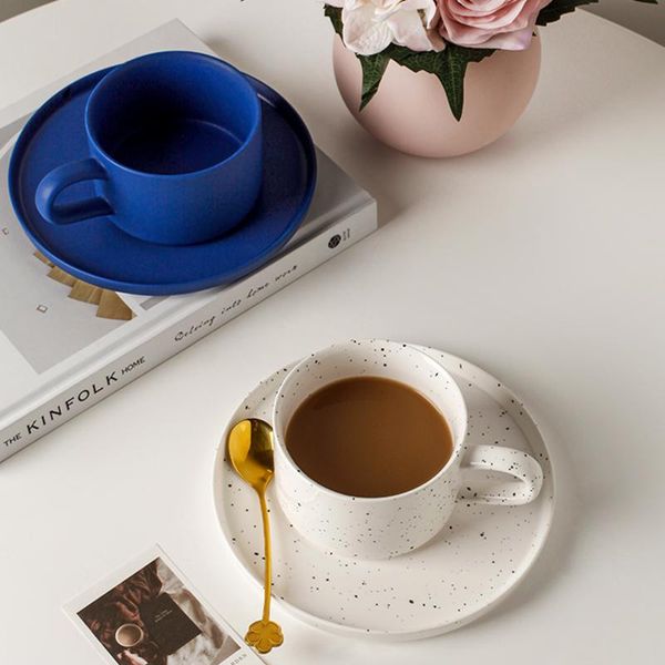 

mugs european ceramic coffee cup and saucer exquisite couple mug with spoon simple garland latte afternoon tea breakfast milk