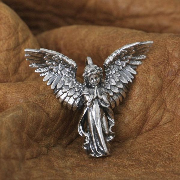 

linsion good details 925 sterling silver charms little angels pendant ta281 jp