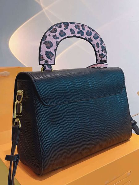 

genuine leather 2021 ladies shopping bag fashion black handbag