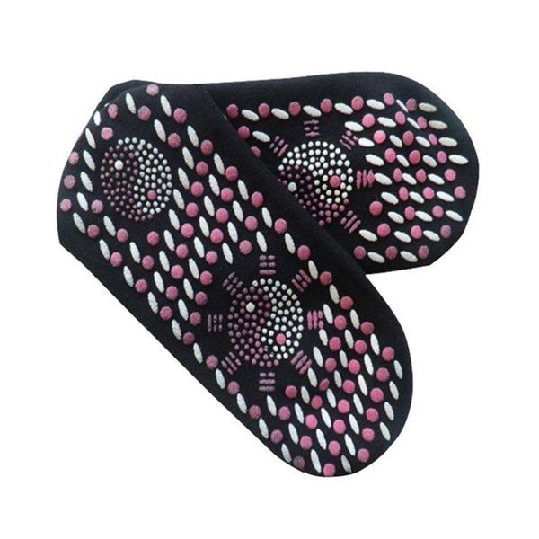 

sports socks self-heating health care tourmaline magnetic therapy comfortable and breathable massager, Black