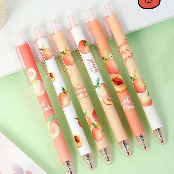 

ballpoint pens 1pc cute peach mechanical pen kawaii fruit 0.5mm black stationery office gift novelty ink automatic k u1q8, Blue;orange