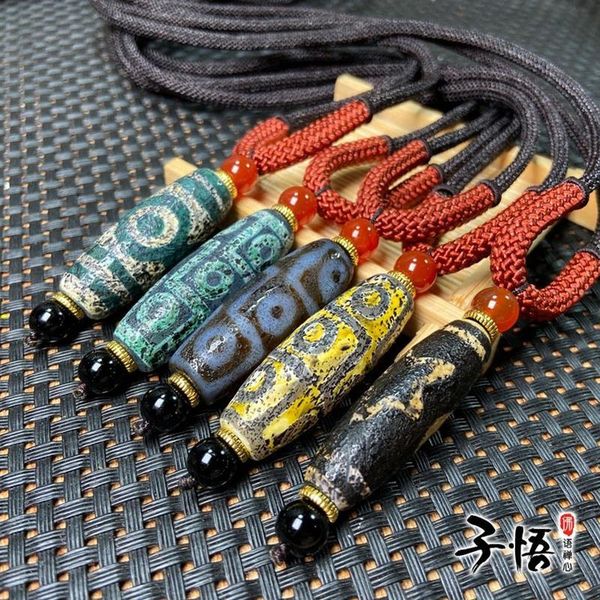 

natural weathering sweater necklaces old goods ancient beads cultural ornaments chains gothic punk clothes pendant, Silver