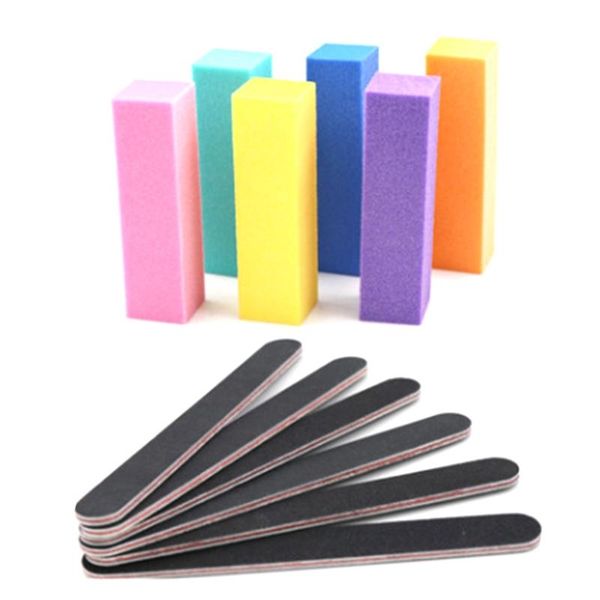 

nail art kits files and buffer, professional manicure tools kit rectangular care buffer block 100/180 grit 12pcs