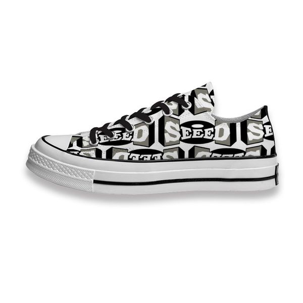 

custom printed sho music band logo seeed sneakers low mens womens skateboard sport footwear diy trainers canvas casual shoe