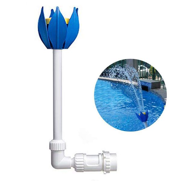 

New Swimming Pool Waterfall Sprayer Lotus Flower Pond Fountain Nozzle Accessories above ground in ground pools Lotus Shape Pond