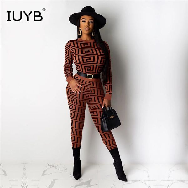 

two piece dress iuyb 2021 upsurge classic plaid casual daily regular style full sleeve long pants tracksuits women slim 2 set, White