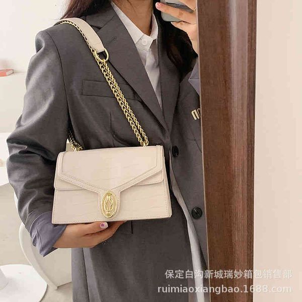 

2021 foreign bag style small new fashion spring korean women's square chain stone cross, Black;brown