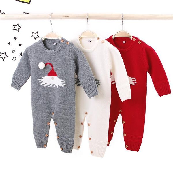 

baby girl boy christmas jacquard knitted romper 0-18m born toddler festival casual warm long sleeve o-neck sweater jumpsuit jumpsuits, Blue