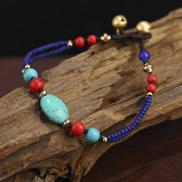 

charm bracelets bohemian jewelry afghan stone rice beads fashion women's bracelet retro simple double beaded yoga, Golden;silver