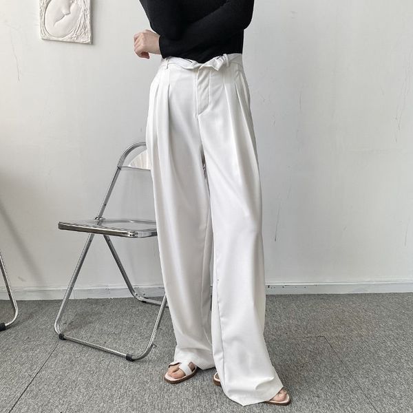 

men's pants wide leg fashion black white casual men business society mens suit korean dress trousers dhqj