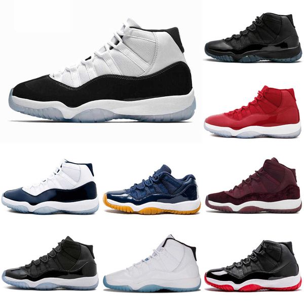 

11 11s jumpman basketball shoes for men women 45 cap and gown legend blue platinum tint gym red xi mens trainer
