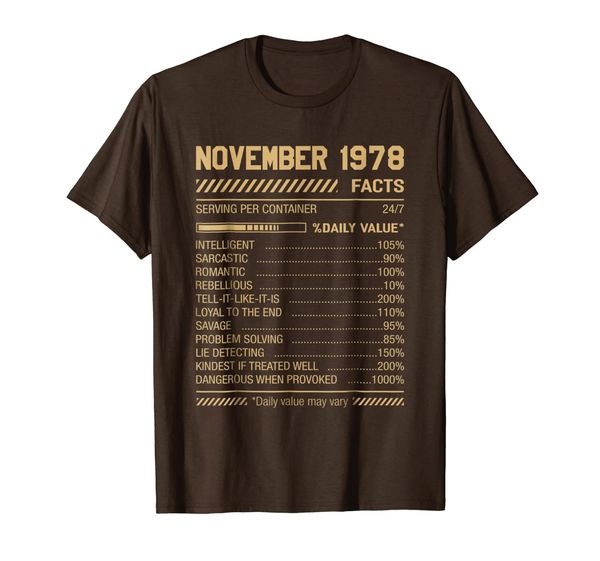 

November 1978 Facts Shirt Funny Facts Shirt For Men Women, Mainly pictures