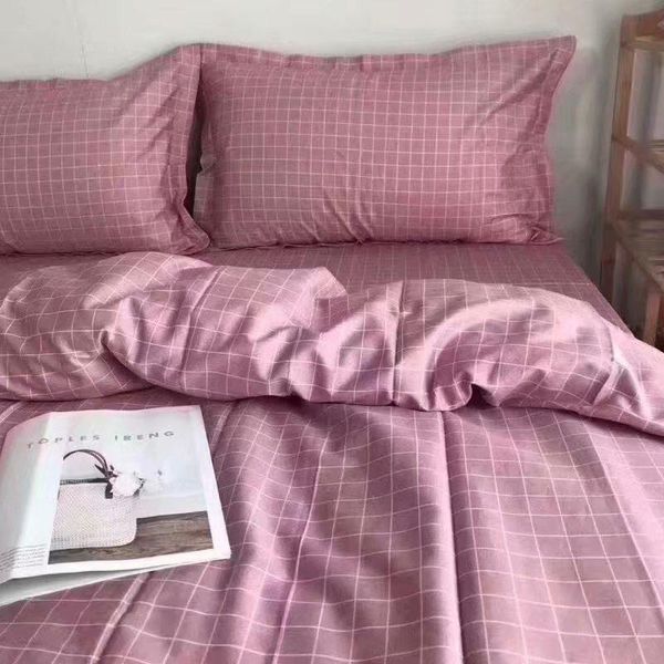 Листы наборы Кровать листа 100% хлопчатобумажная решетка постельное белье Twill Mattress Protector Детская плоская домашняя текстиль