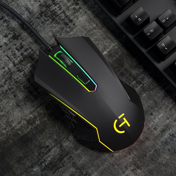 

mices mouse v31 wired rgb colorful luminous game video chicken eating usb