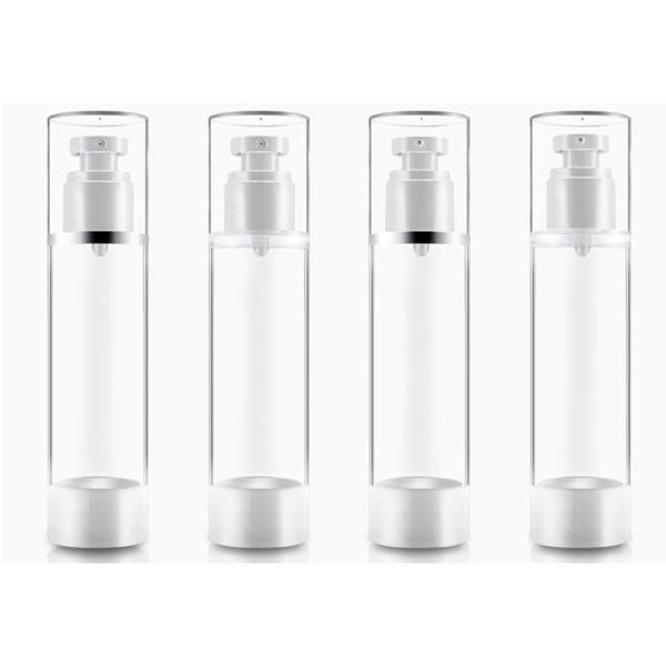 

storage bottles & jars 1pcs 15ml/30ml/50ml/80ml/100ml plastic travel bottle refillable transparent airless pump perfume vacuum spray