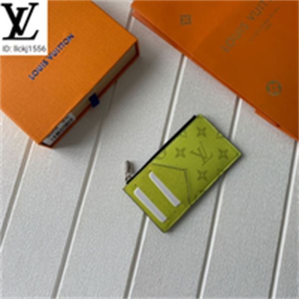 

yellow men wallet purse brand printed zipper wallet designer real leather long luxury chain wallets compact tcyw clutches evening m64038 key, Red;black