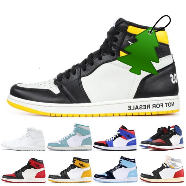 

1 1s court purple pine green obsidian mens jumpman outdoor shoes bred toe satin snake unc men women sneakers sports shoes h, Black