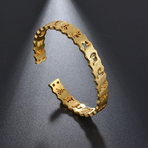 

bangle luxry wedding open for women vietnam sand gold brass hand chain birthday fashion jewelry gifts, Black