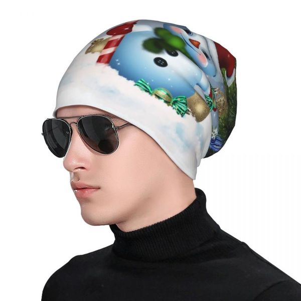 

beanies year snowman postcard background winter mans woman knit hat