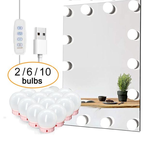 

mirrors 3 modes led makeup mirror light usb dimmable table with multicolor hollywood vanity lights for home decoration