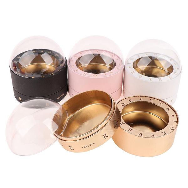 

gift wrap 1pc chocolates flower box valentine's day double-deck packaging acrylic transparent wedding round handle packing