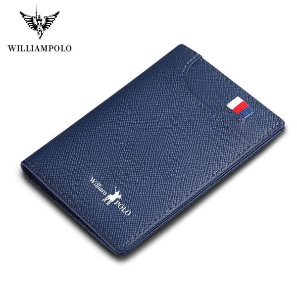 

wallets williampolo mens slim wallet holder bifold mini purse ultra-thin multi card case slots full grain leather, Red;black