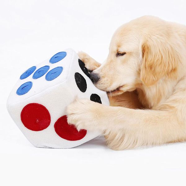 

dog toys & chews gifts cube dice nose training pet zipper educational plush toy sniffing home food dispenser detachable chew feeding soft