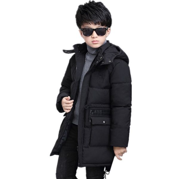 

big boys winter jacket baby coat children outerwear warm teenager clothes kids parkas toddler long down jackets boy coat, Blue;gray