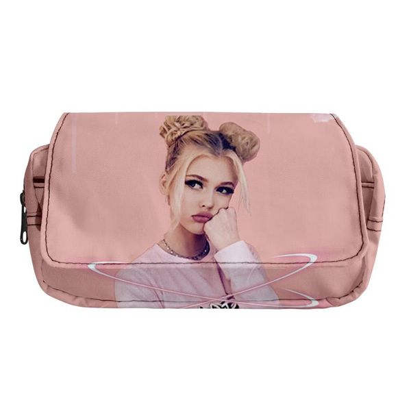 

waist bags loren gray student large capacity double zipper pen bag