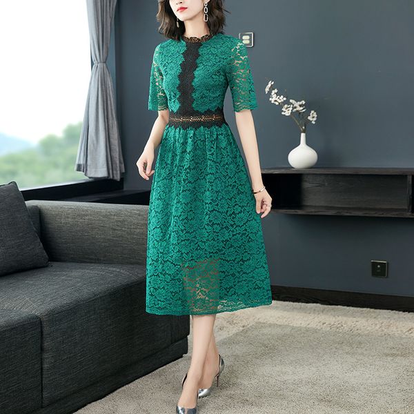 

5316# lace dress, Black;gray