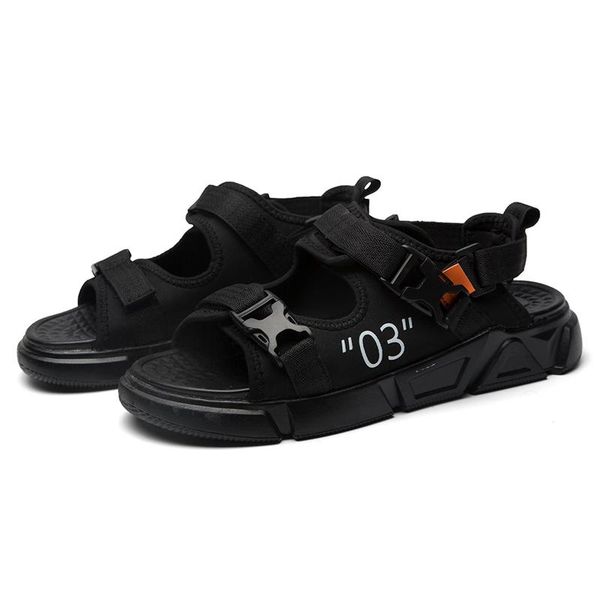 

sandals playa deportivas sandals-men da ete 2021 sandal beach sandalet work sandalia sandles outdoor homme casa masculino erkek, Black