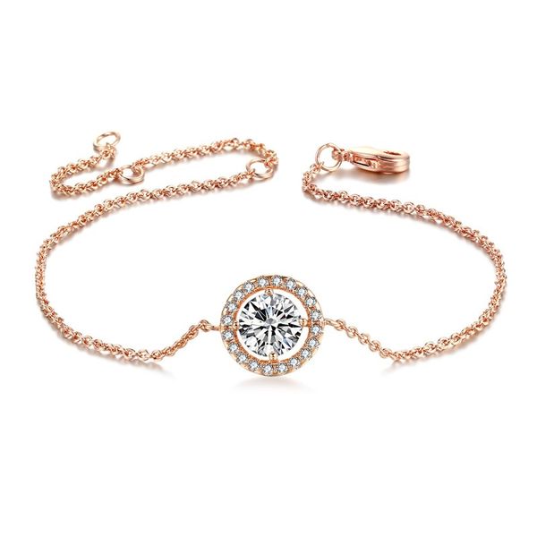 

fashion woman full crystal bracelet set drill with diamond alloy ringshape plated platinum bracelet bracelet for mother day gift, Black