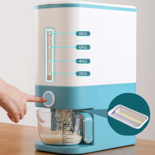 

storage bottles & jars household bucket box metering cylinder with automatic rice classification casa