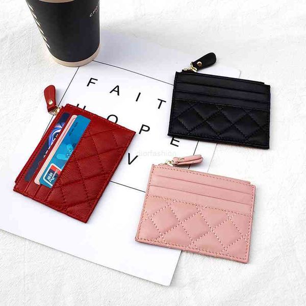 

france fashion luxurys style designers coin pouch cute card bag women's small ultra-thin zero wallet one xiangfeng lingge cover korean, Red;black
