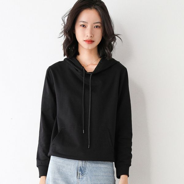 

hoodies 2021 fashion casual women's soft long sleeve hoodie, Black