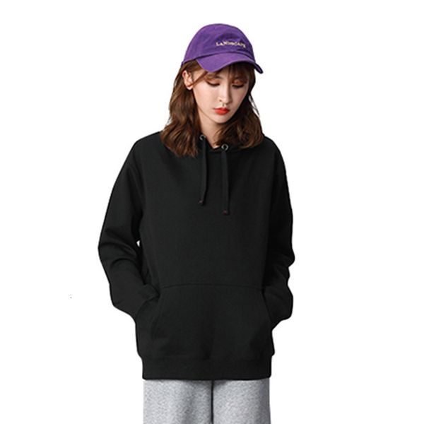 

hoodies hoodie women custom spring and autumn loose trend hooded student couple girlfriends thin solid color sweater, Black
