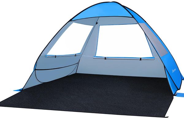 

tents and shelters movto2191c -up beach tent with long mat portable sun shading shelter automatic for travel hiking camping vacation
