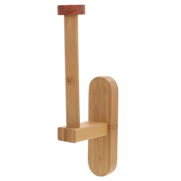 

toilet paper holders 1pc no-perforating roll holder towel rack (wood color)