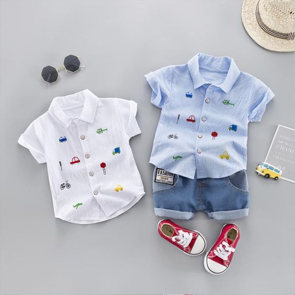 

baby boys clothes summer cartoon outfit newborn casual tracksuit children suit for girls sets, White