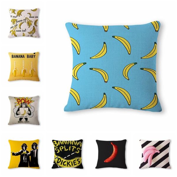 

cushion/decorative pillow funny banana monkey cushion cover print linen affection sofa car seat family home decorative throw case housse de