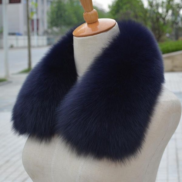 

scarves 2021 winter wild fur scarf women's real collar square unisex, Blue;gray