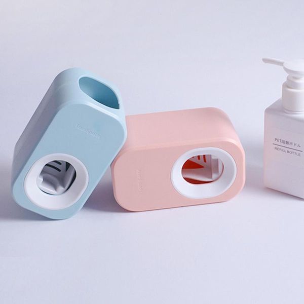 

toothbrush holders children toothpaste dispenser automatic holder dustproof storage rack bathroom accessories tooth paste squeezer