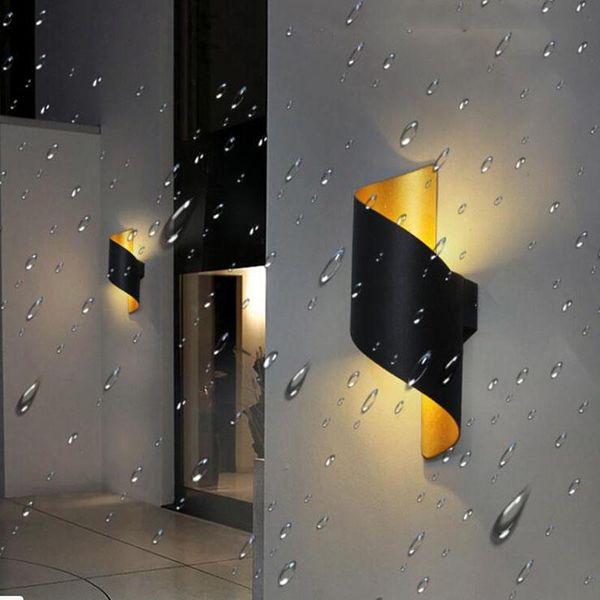 

modern waterproof ip65 10w led wall light double head bedroom living room corridor lighting outdoor garden porch lamps