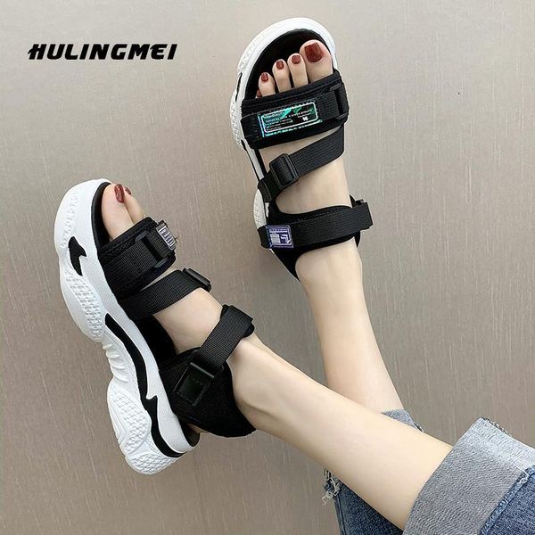 

dress shoes 2021 women casual flat sandals platform fashion sports outdoor beach for, Black