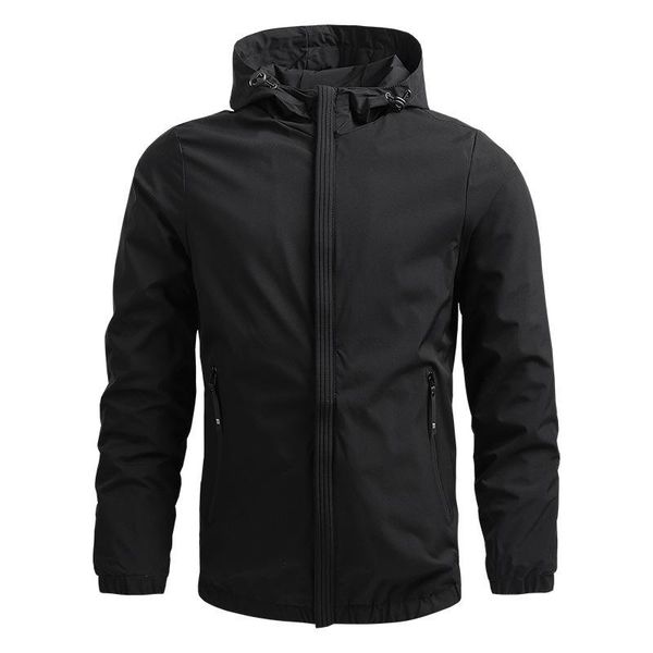 

men's jackets windproof jacket men waterproof breathable brand casual sports outdoor soild hooded coat male hardshell wind, Black;brown