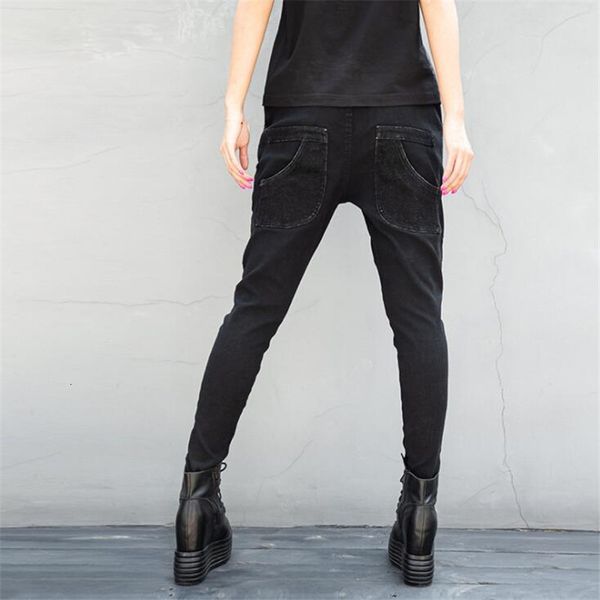 

women's jeans women locomotive winter fashion plush denim harem pants trousers letter print pencil i9be, Blue