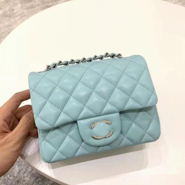 

luxury designers bags women blue shoulder cross body chains messenger bag fashion genuine leather diamond lattice handbag all match elegant