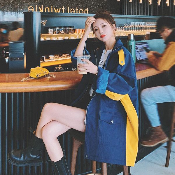 

korean version tooling coat women's spring and autumn 2021 cardigan jacket chic casual jackets, Black;brown